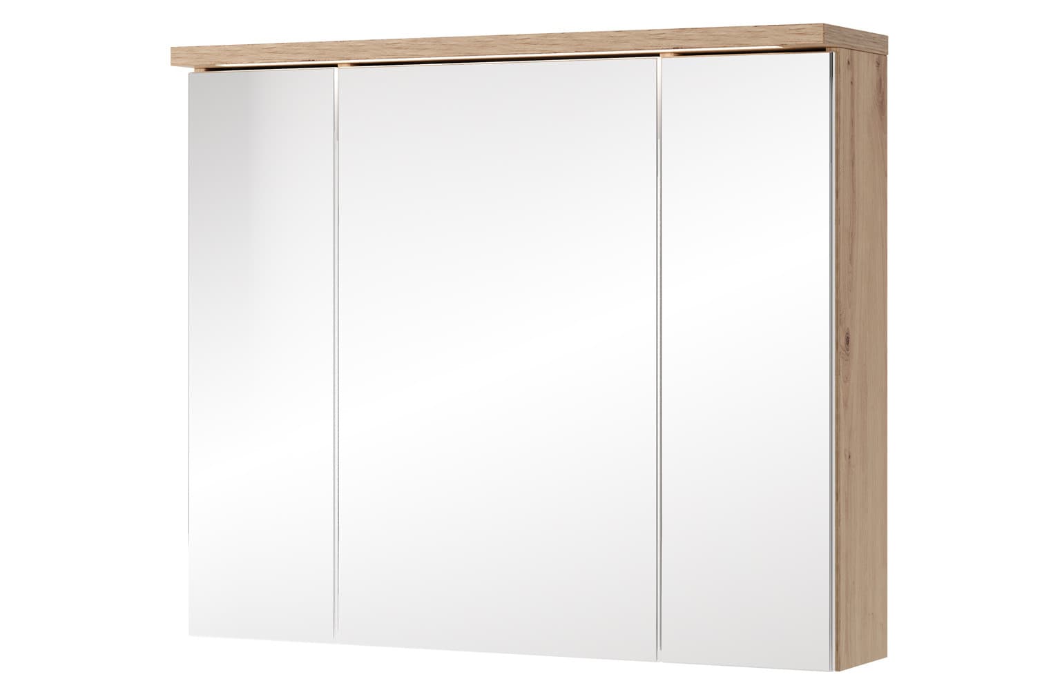 Závesná zrkadlová skrinka s LED osvetlením Sting 58 80 cm dub Artisan