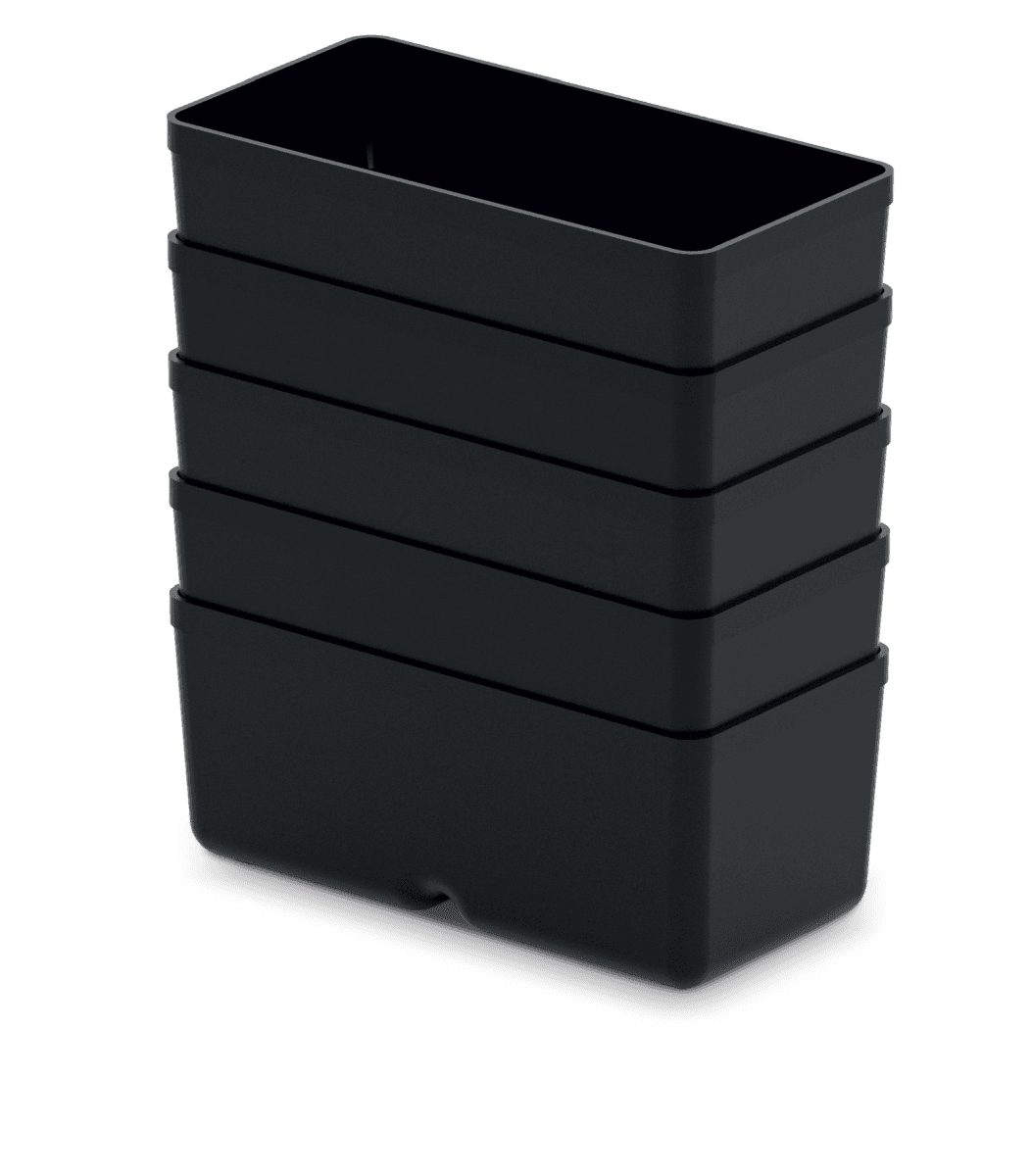 Sada úložných boxů 5 ks UNITEX 11 x 5,5 x 13,2 cm černá 1