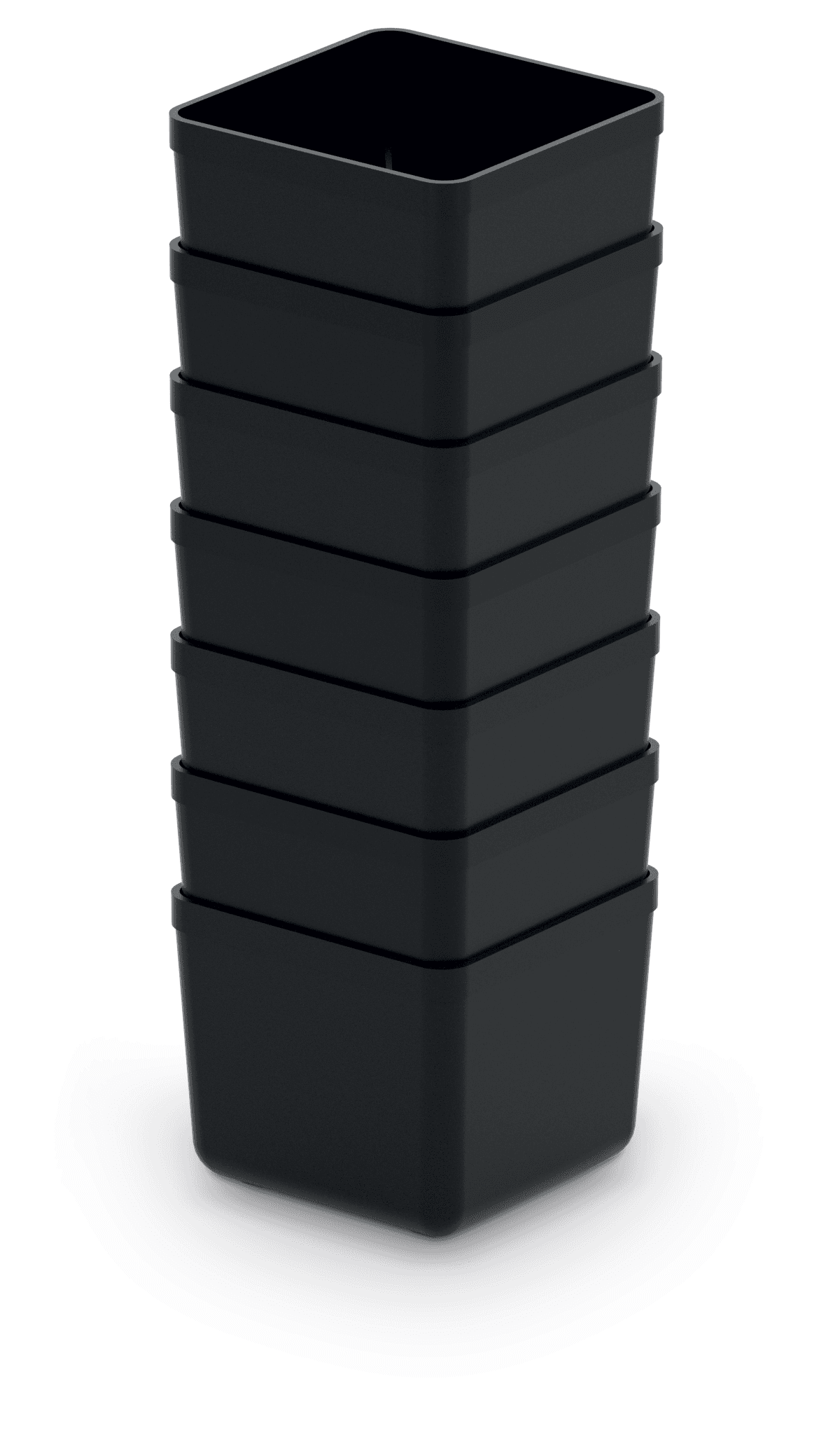 Sada úložných boxů 7 ks UNITEX 5,5 x 5,5 x 16,5 cm černá 1