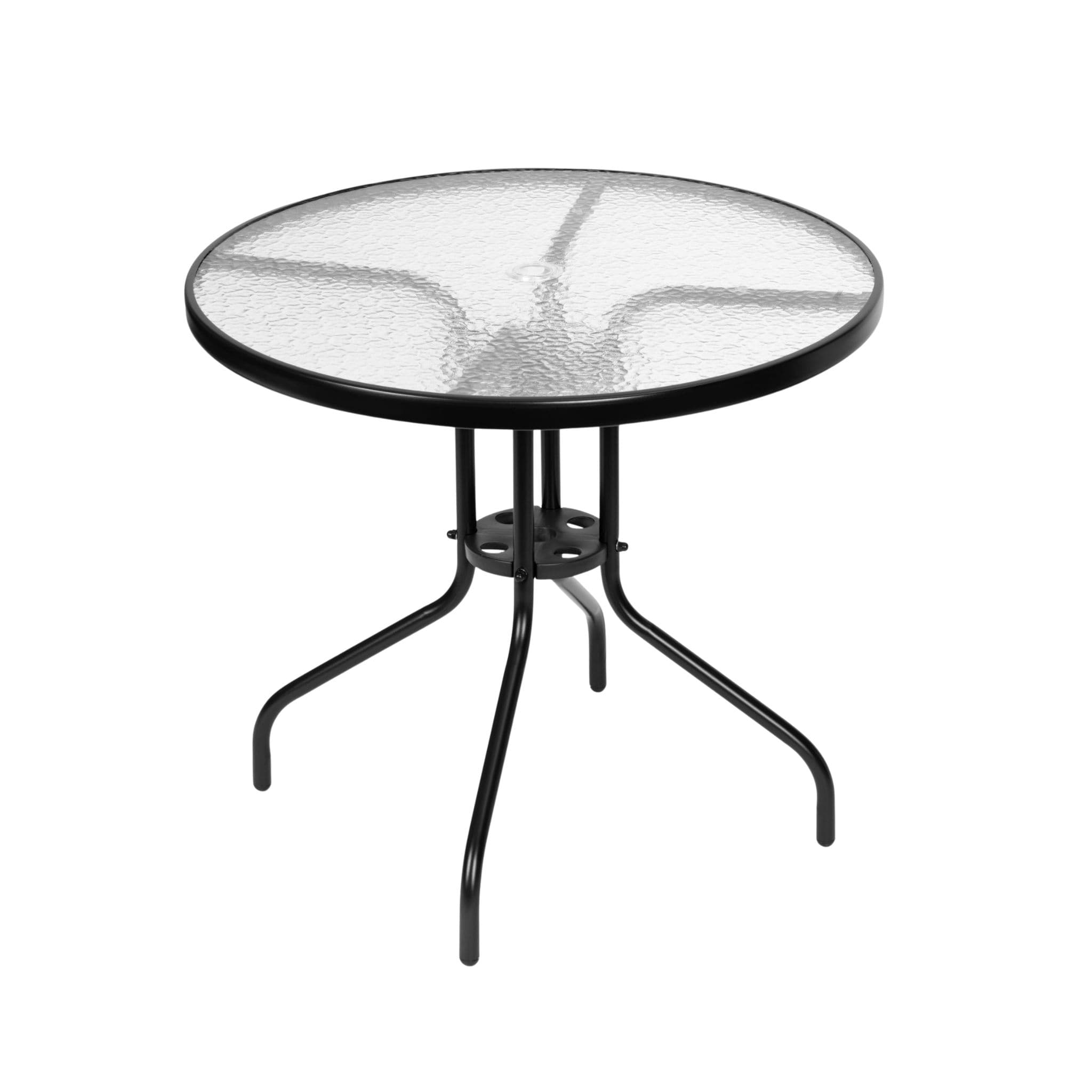 Záhradný stolík Tide 80 cm číry/čierny 1
