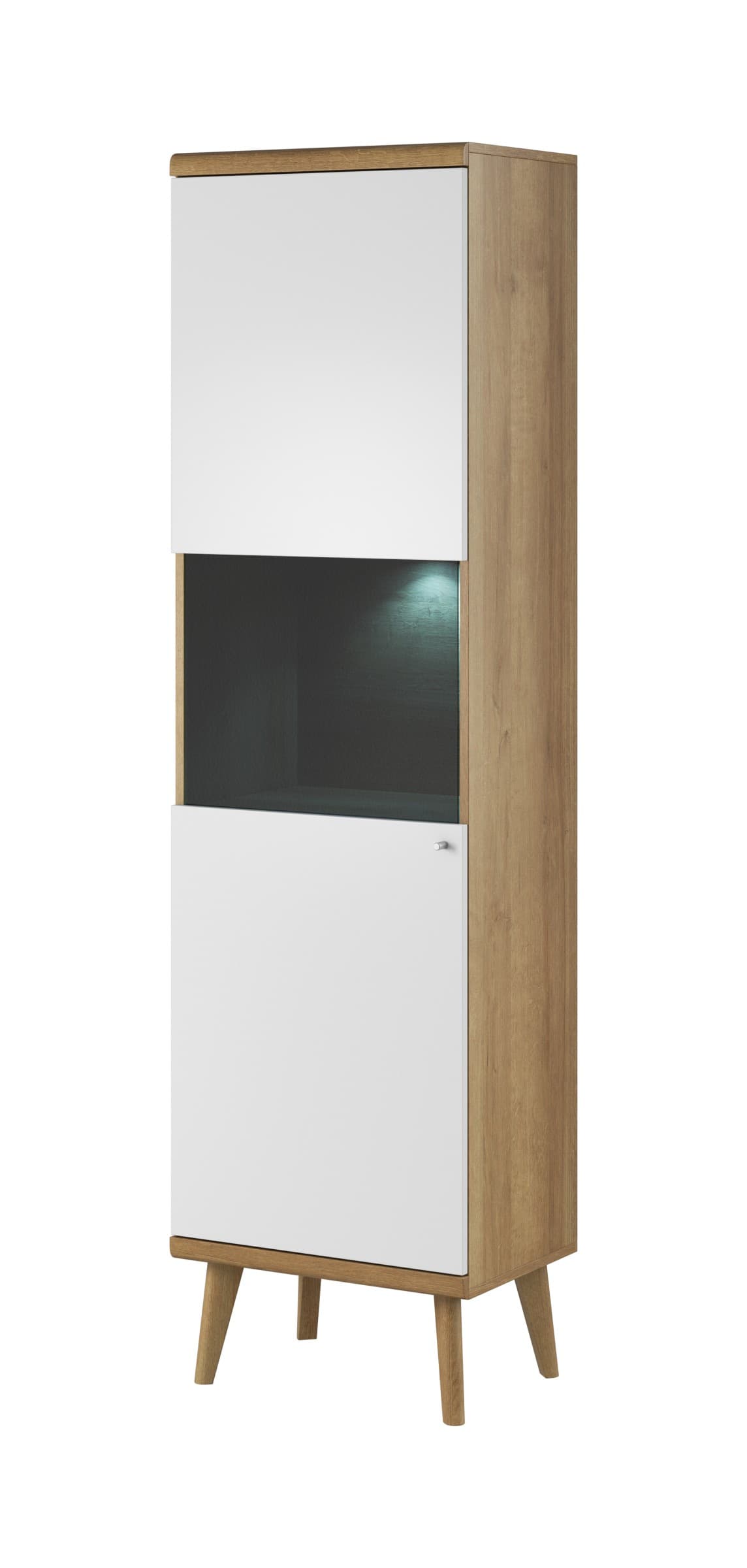 Vitrína Primo 50 cm dub Riviéra/biela 1