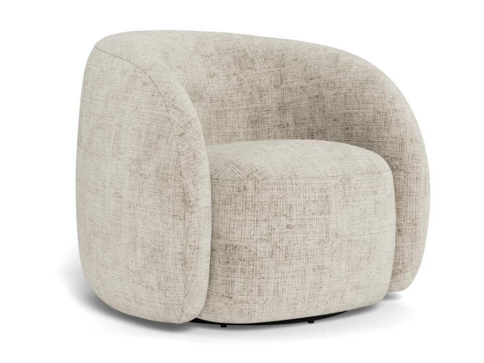 Otočné dizajnové lounge kreslo Lodi béžové 1