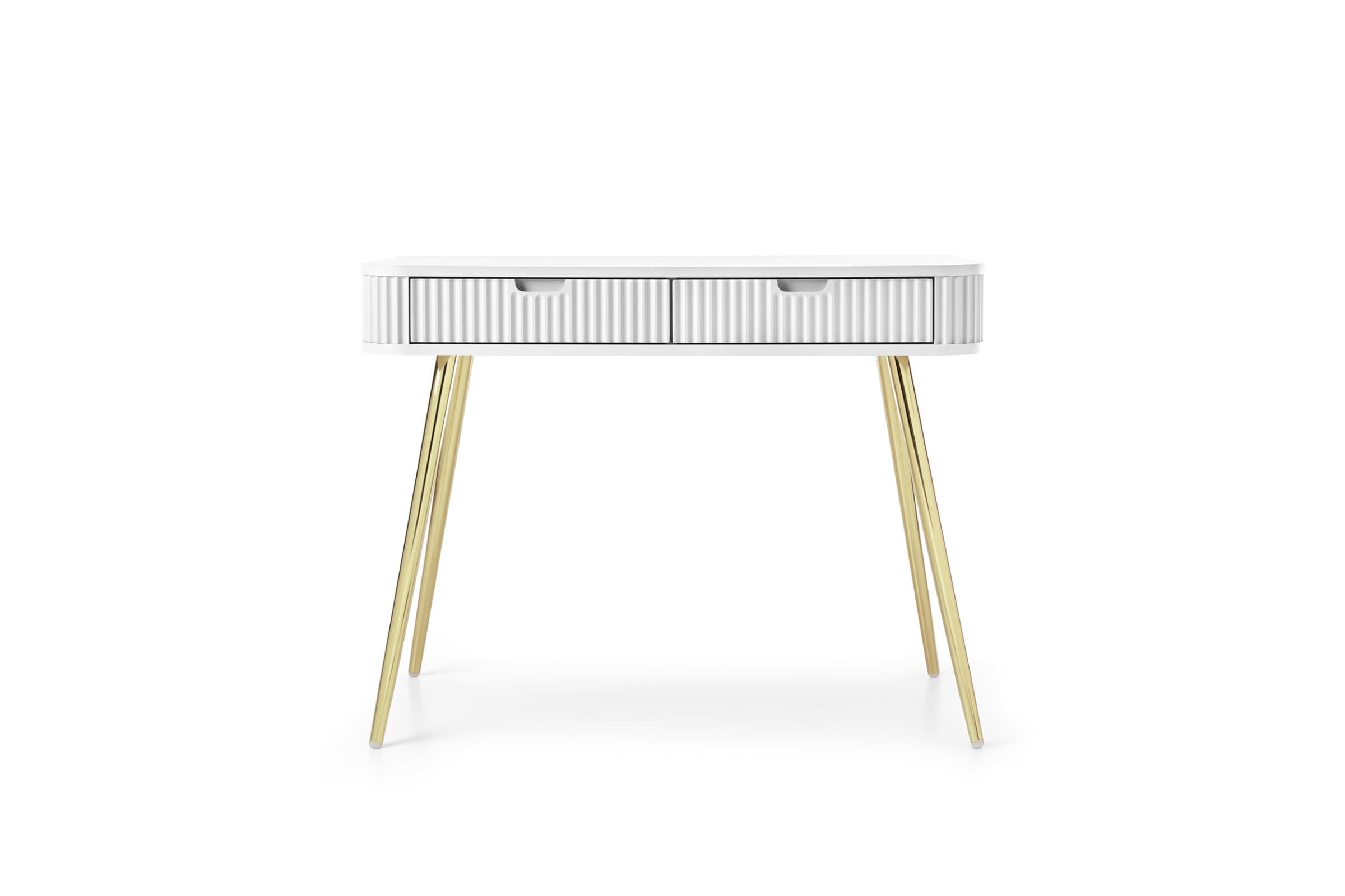 Toaletný stolík Zova 103 cm biely/zlatý 1