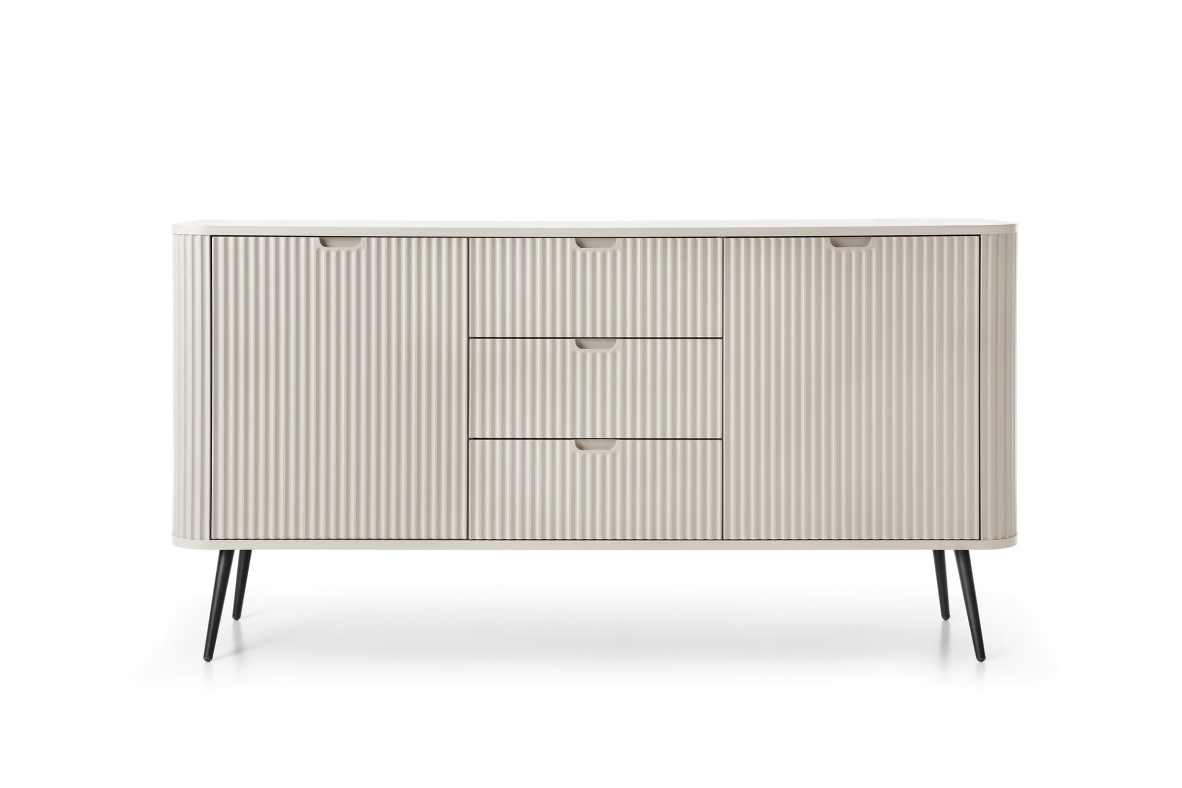 Komoda Zova 168 cm kašmír/čierna