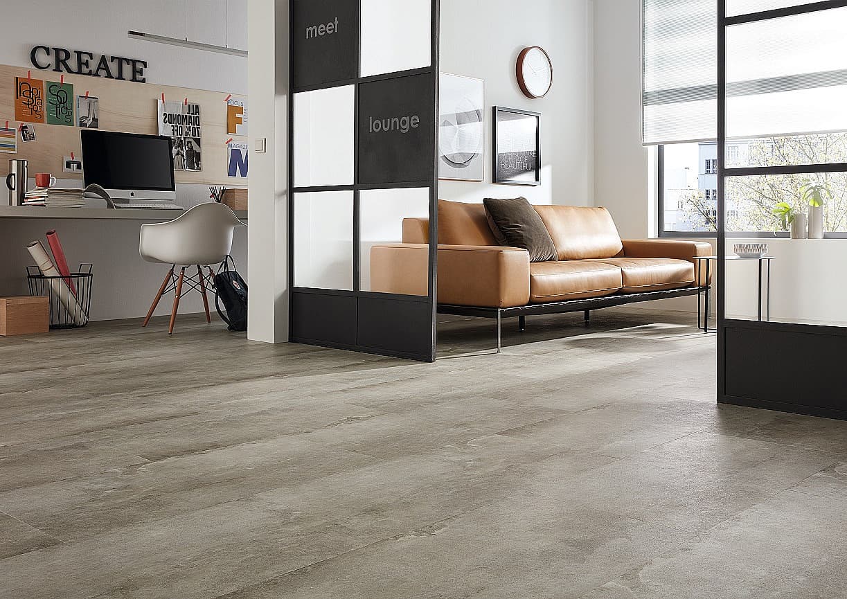 FLOOR FOREVER Design stone click rigid Industrie concrete cream 9977 1