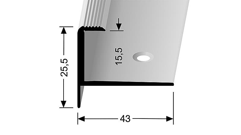 Schodový profil pre krytiny do 15,5 mm (skrutkovací) | Küberit 813 Bronz F06