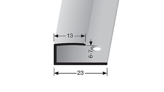 Ukončovací profil 13 mm pre krytiny od 6 do 7 mm (skrutkovací) | Küberit 011 Stříbro F4 1