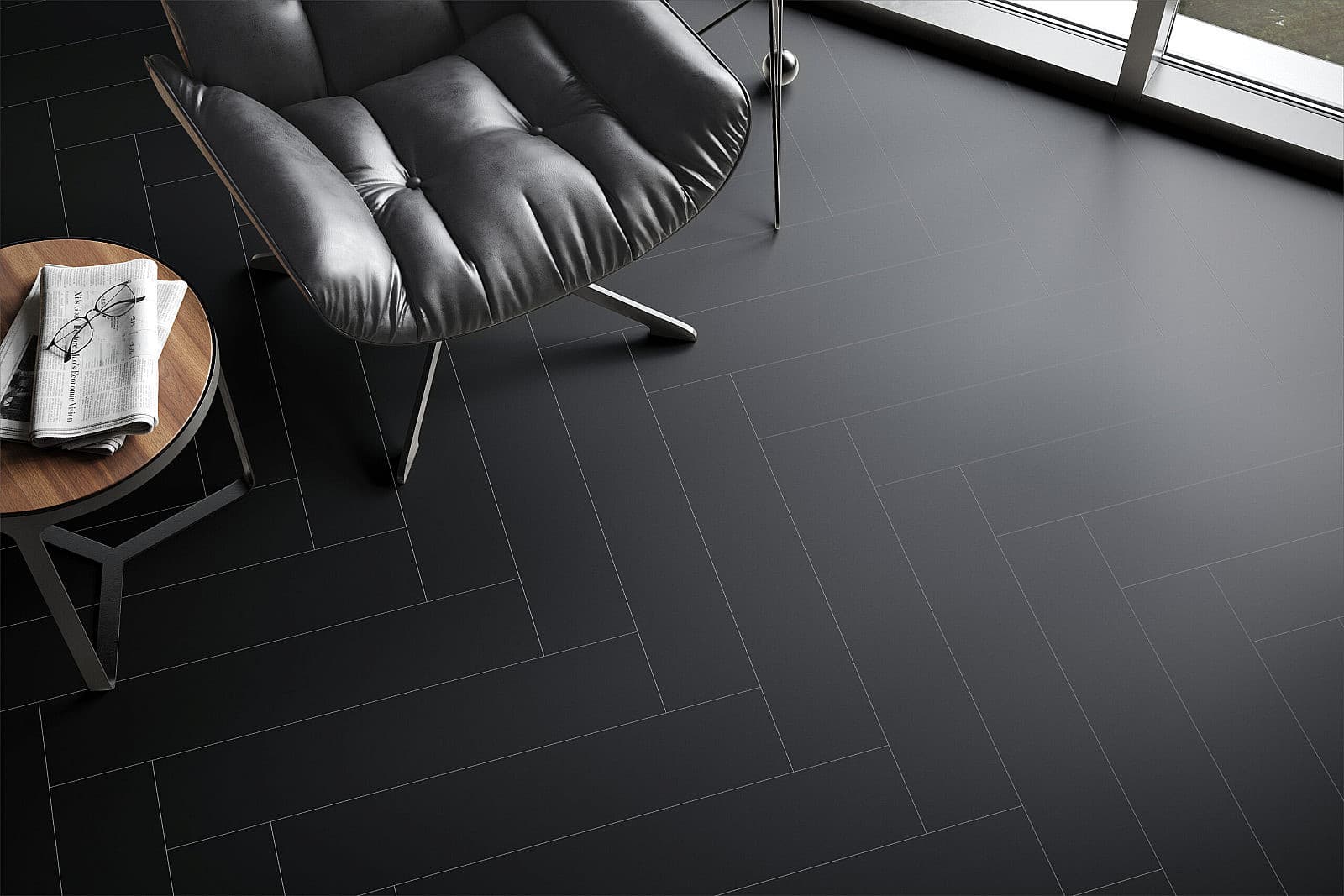FALQUON THE FLOOR Herringbone Black U190 HB 1