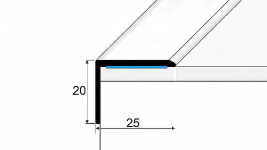 Schodový profil 25 x 20 mm (samolepiaci) | dyhovaný Dub dýha
