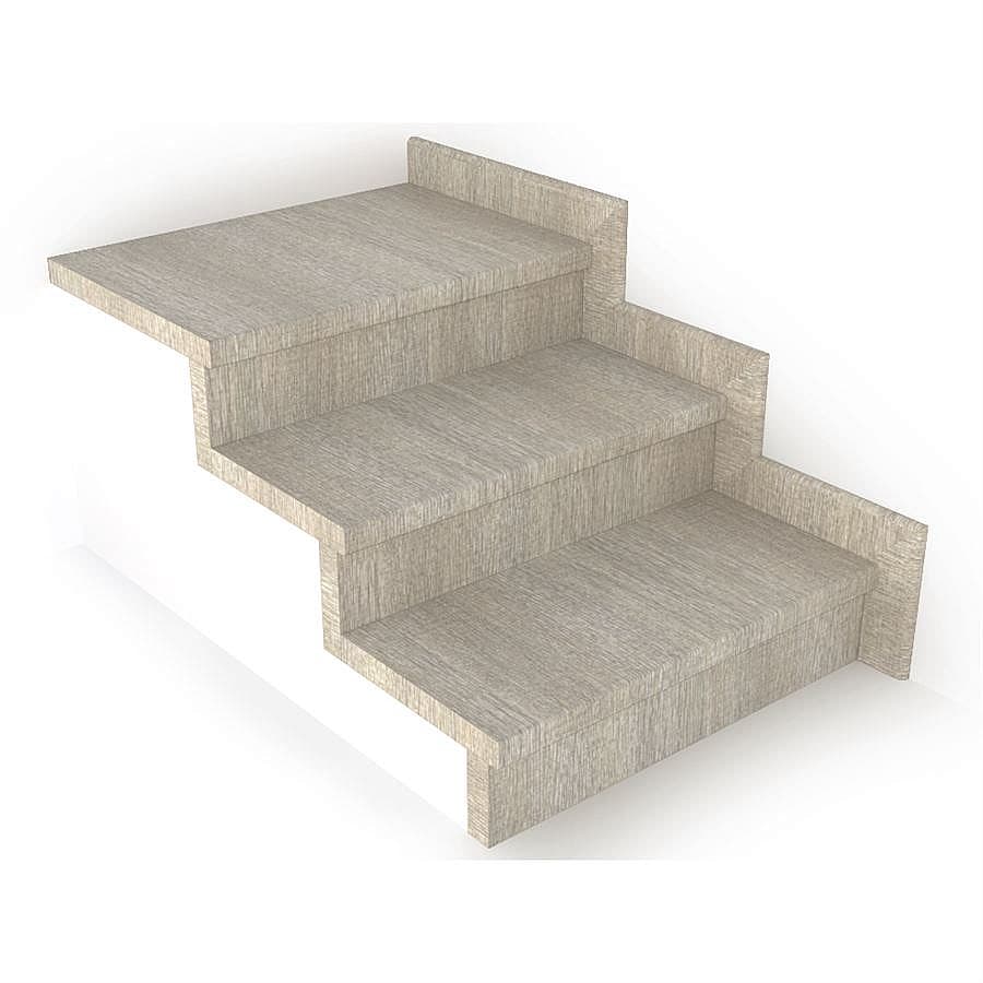 Schodový nášľap / profil TOPSTEP Flex Dub alabaster 1200 × 340 × 11 mm 1