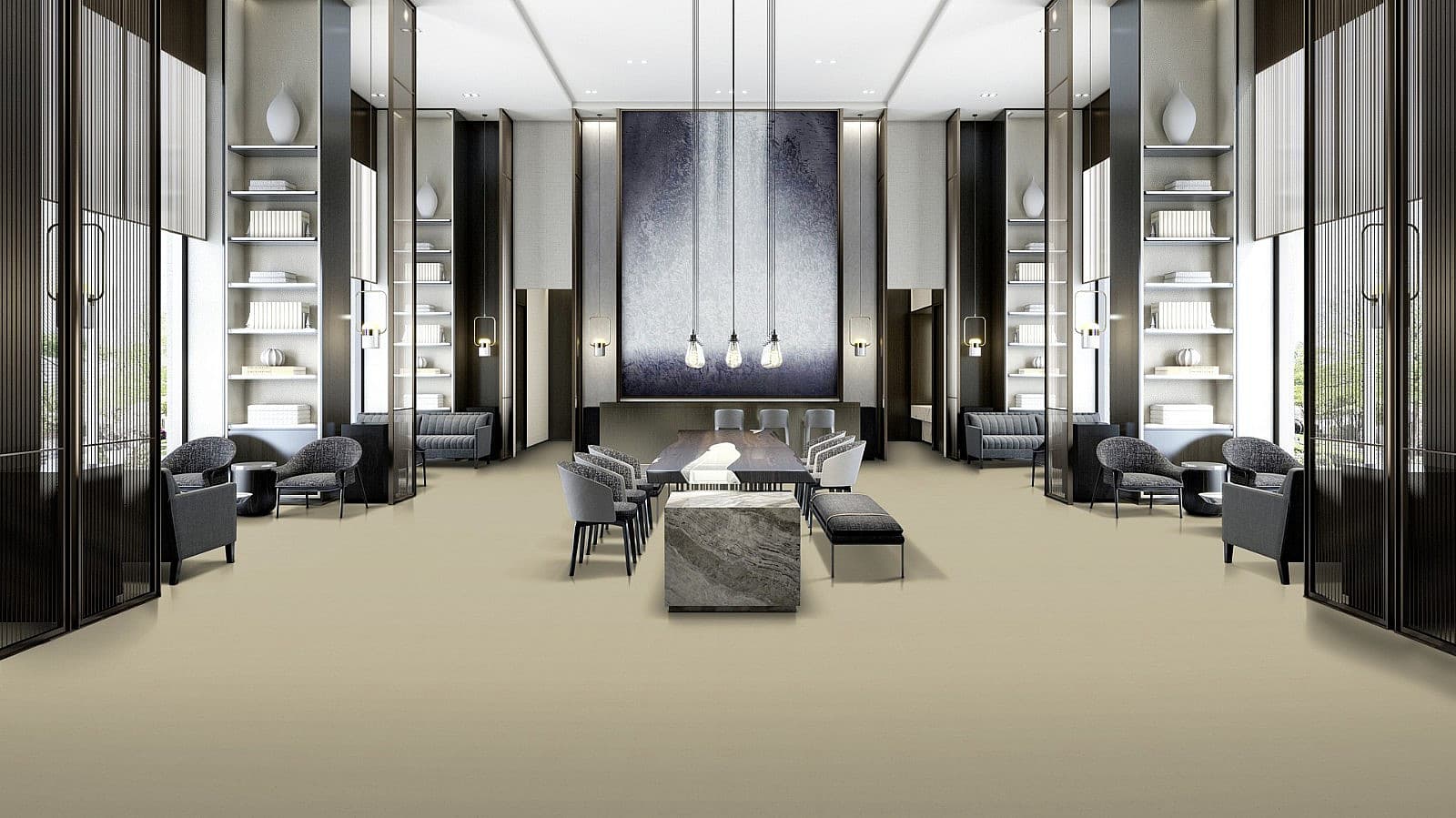 FORBO Marmoleum solid cocoa Pannacotta 3595 1