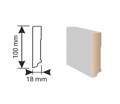 MDF lišta KP 100 00088 1