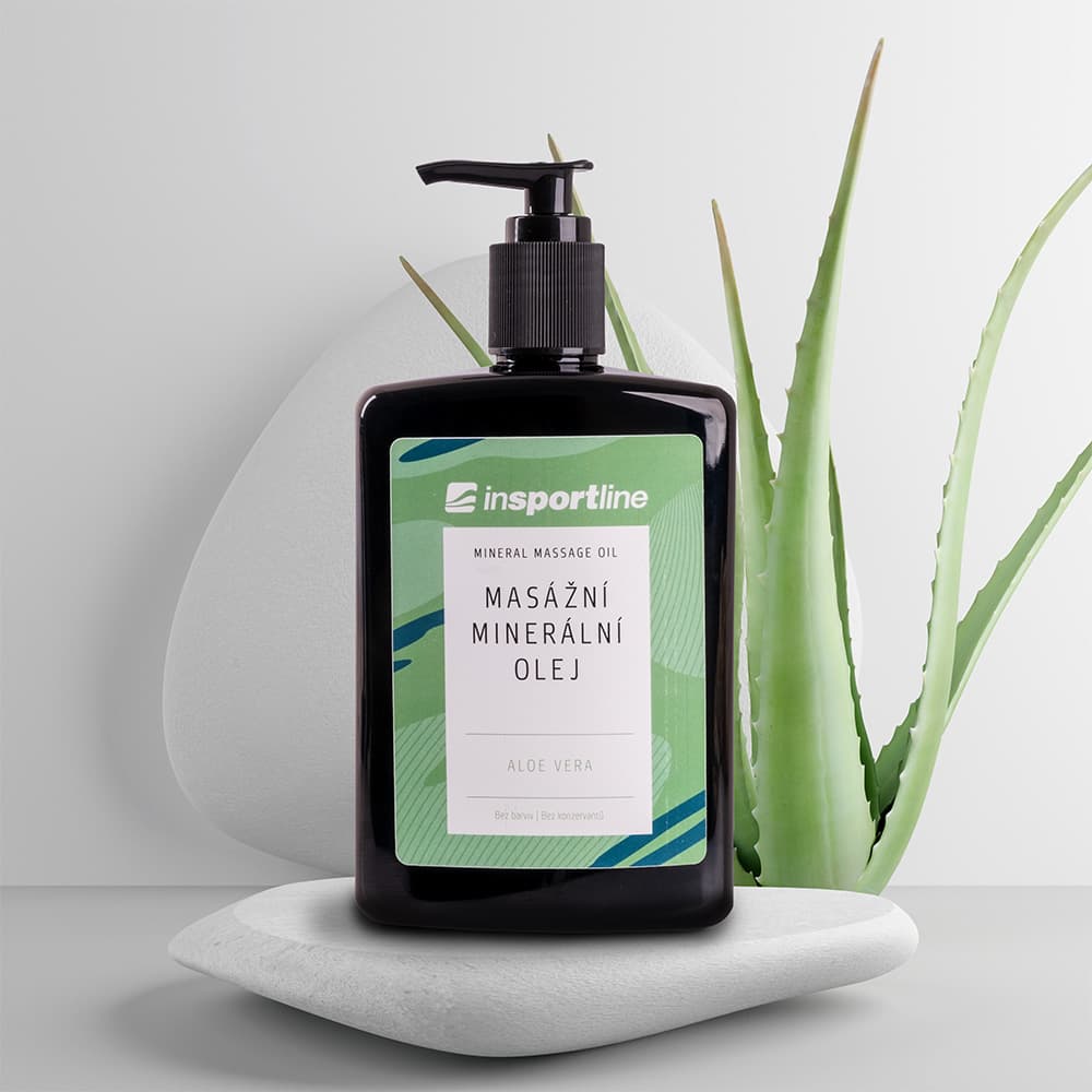 inSPORTline Masážny minerálny olej aloe vera 500 ml 1