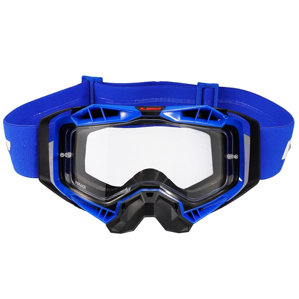 LS2 Aura Black Blue číre sklo 1