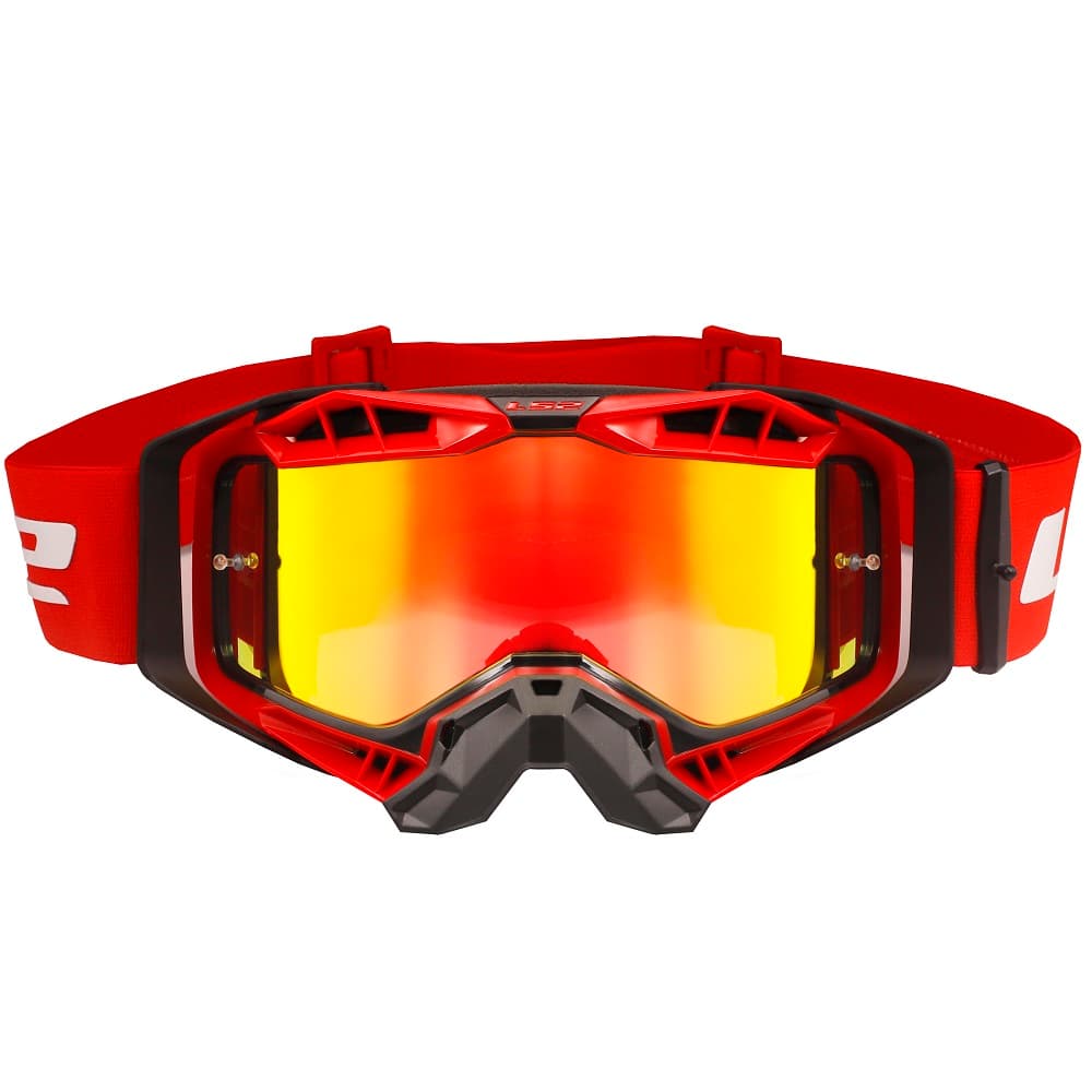 LS2 Aura Pro Black Red irídiové sklo 1