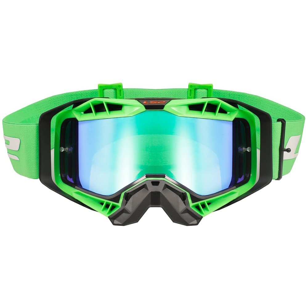 LS2 Aura Pro Black H-V Green irídiové sklo 1