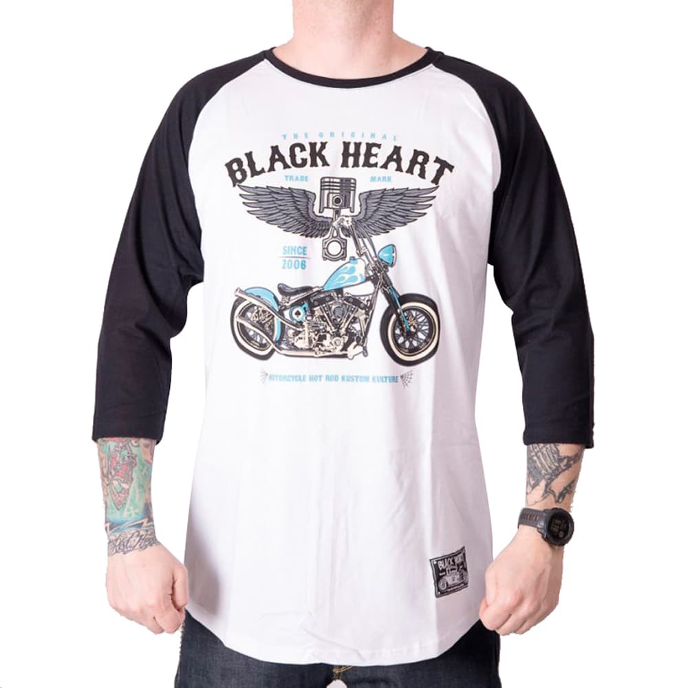 BLACK HEART Blue Chopper RG biela - M 1