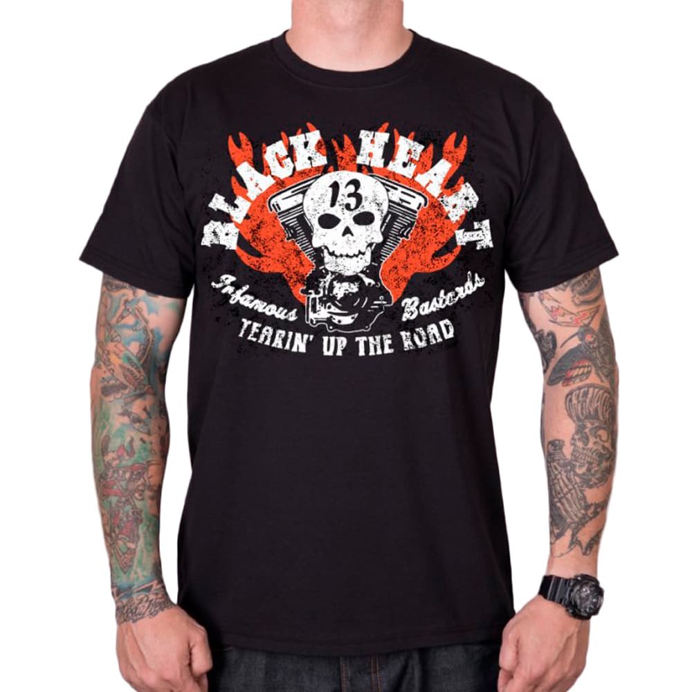 BLACK HEART Flathead Skull čierna - XXL 1