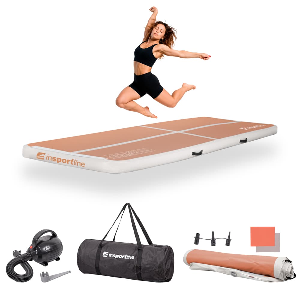 inSPORTline Airstunt 300x100x10 cm mocha mousse s elektrickou pumpou 1