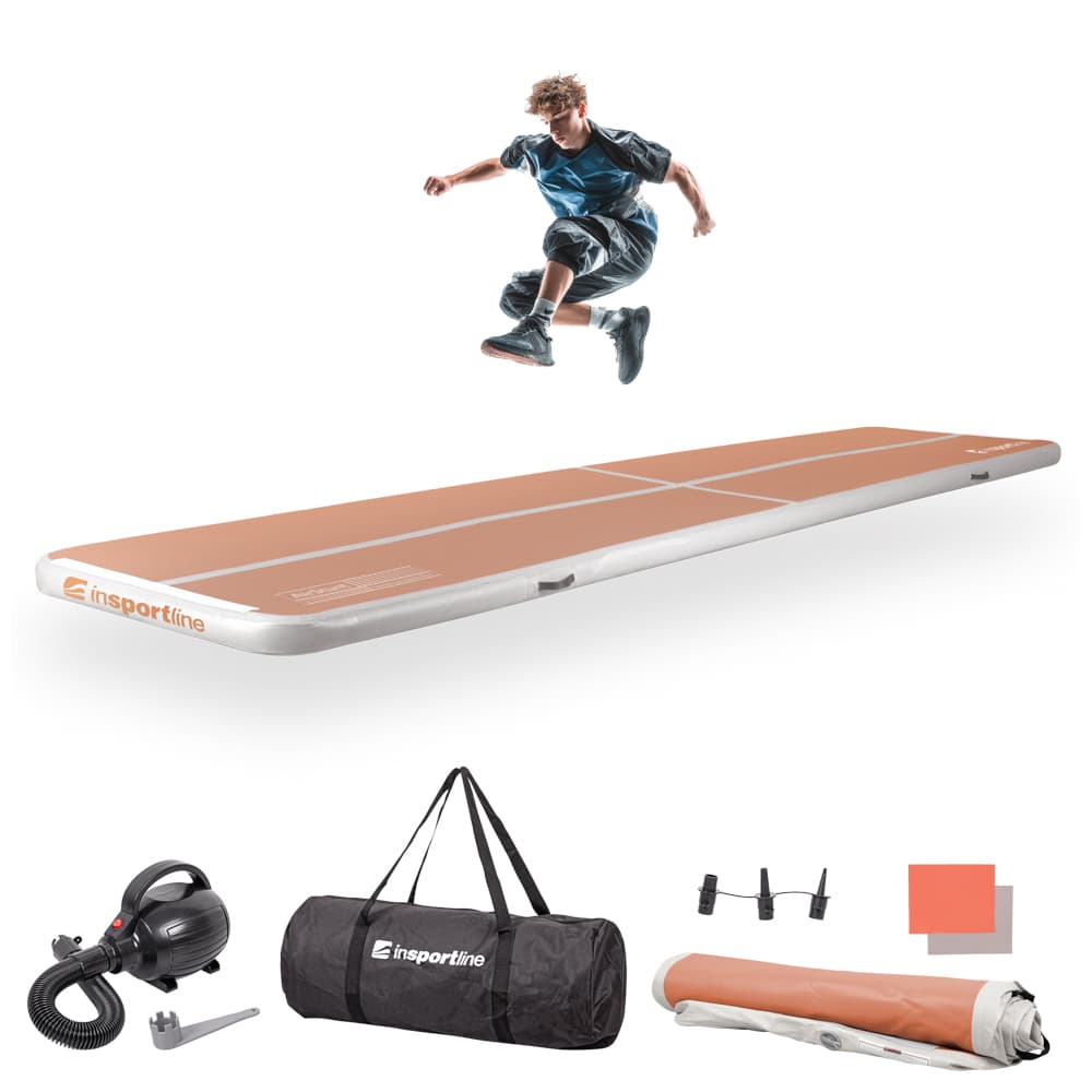inSPORTline Airstunt 500x100x10 cm mocha mousse s elektrickou pumpou 1