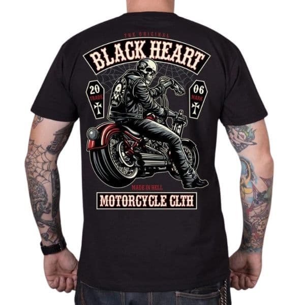 BLACK HEART Coffin čierna - L