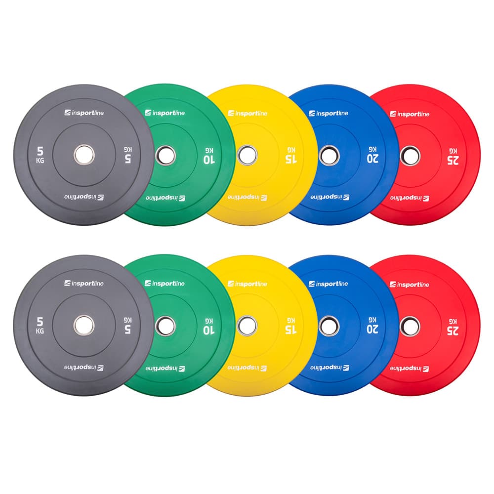 inSPORTline Bumper Plate Go 2x 5-25 kg 50 mm