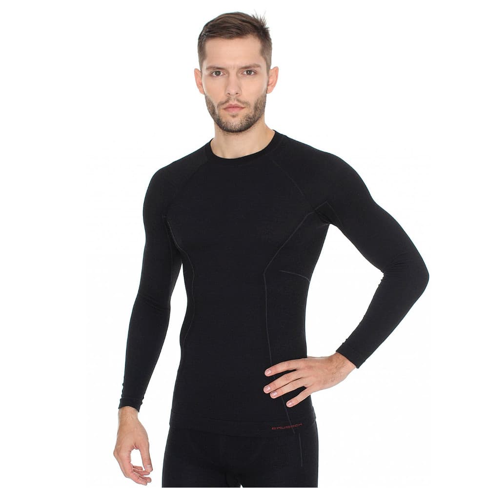 Brubeck Active Wool s dlhým rukávom Black - M 1