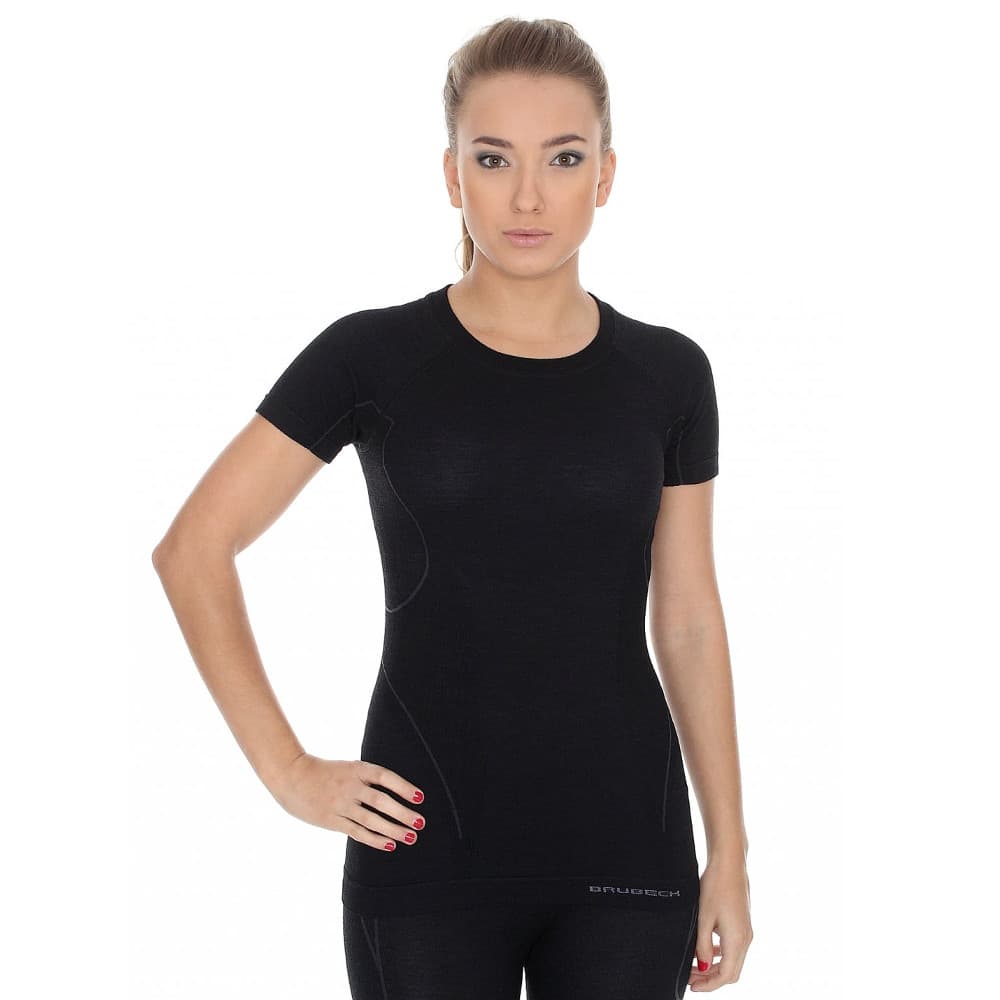 Brubeck Active Wool s krátkym rukávom Black - S 1