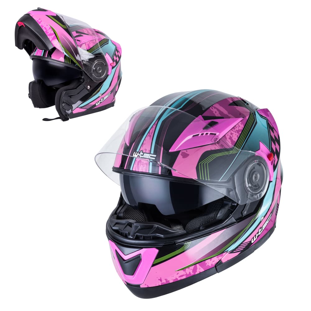W-TEC Pezzon Magenta ružovo-čierna - M (57-58)