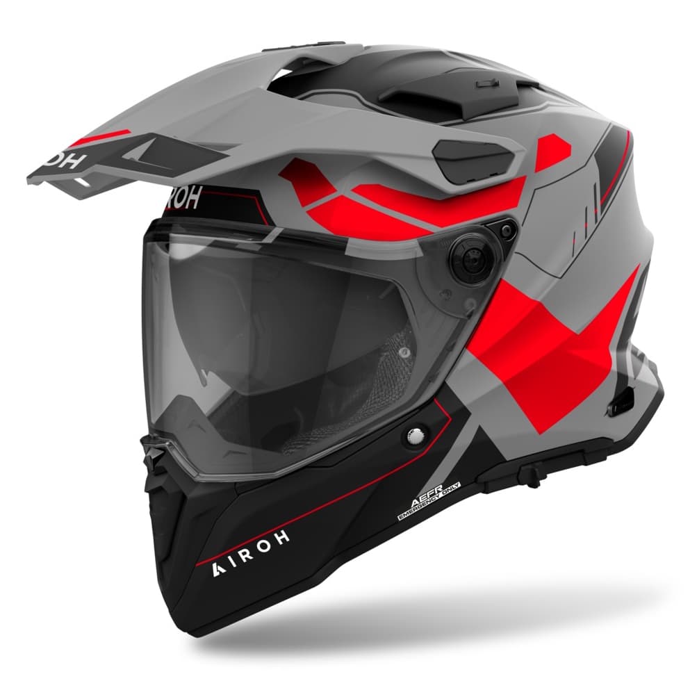 AIROH Commander 2 Reveal matná červená fluo M (57-58)