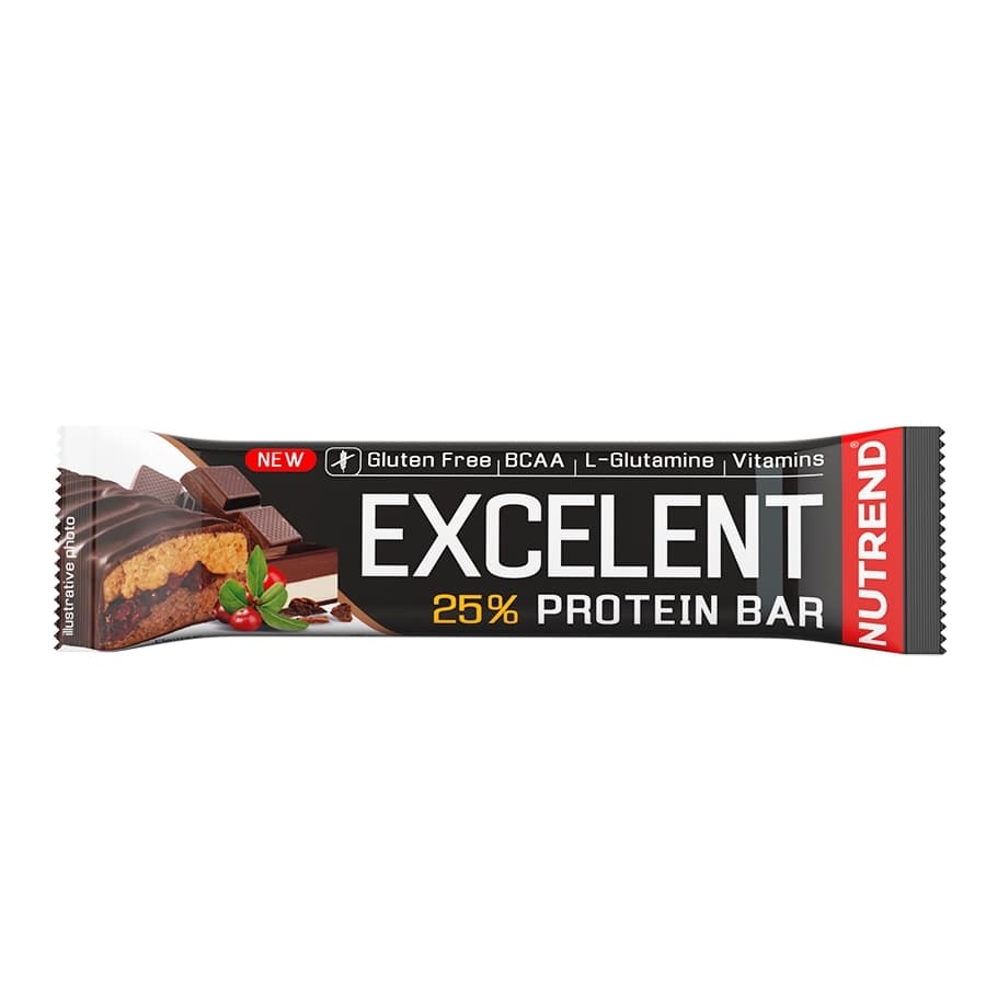Nutrend Excelent Bar Double čokoláda+nugát s brusinkami 1