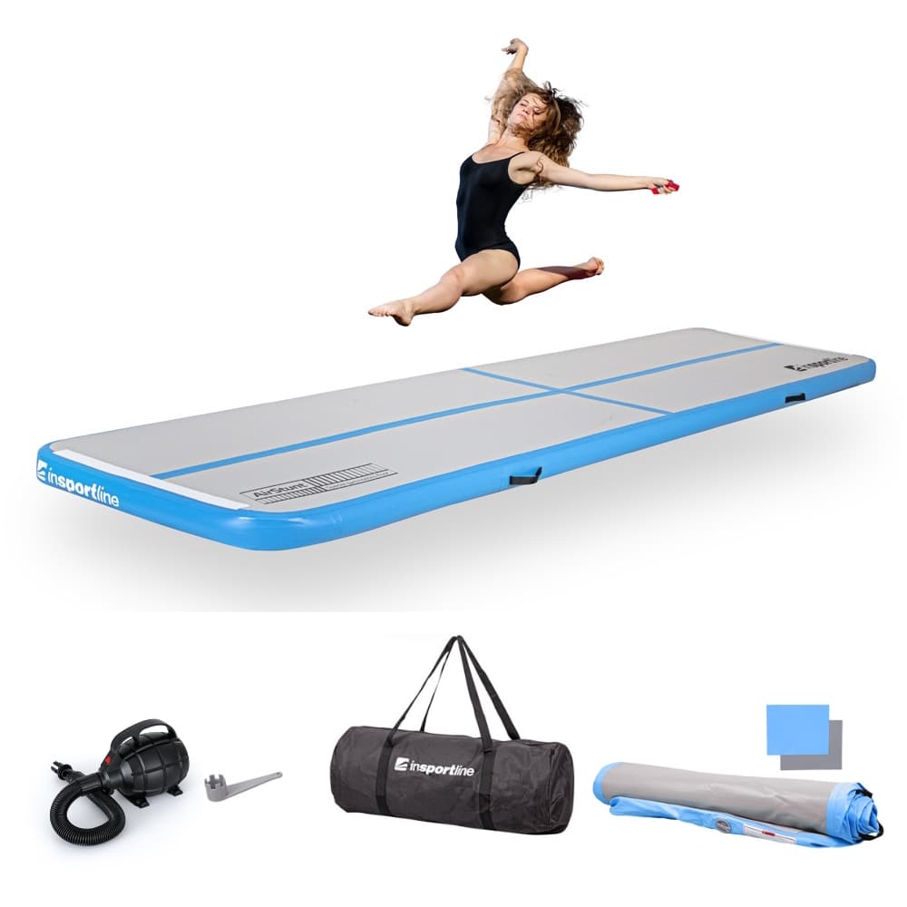 inSPORTline Airstunt 400x100x10 cm biely s elektrickou pumpou 1