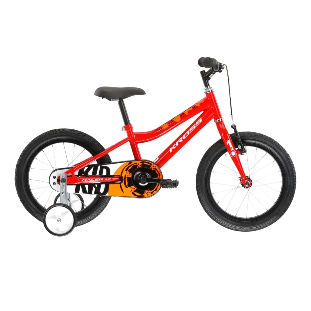Kross Racer 3.0 16" červená/oranžová/biela - 10" (110-130 cm) 1