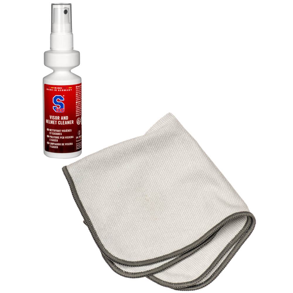 S100 Visor & Helmet Cleaner s utierkou z mikrovlákna 1
