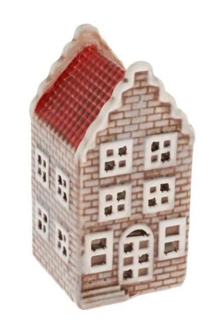 Kinekus Dekorácia domček LED 8,5 cm, porcelánový 1