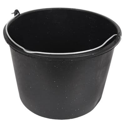 Kinekus Vedro s odmerkou, stavebné, pružné, plastové, 16L, čierne 1
