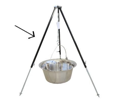 Kinekus Trojnožka teleskopická s háčikom, stojan na kotlík, 115cm 1