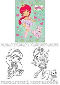 Strawberry Shortcake - Omalovánky A4 - autor neuvedený