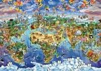Puzzle 300XL Dětská mapa Svět - autor neuvedený