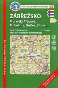 KČT 52 Zábřežsko - Moravská Třebová, Mohelnice, Uničov, Litovel 1:50 000 - autor neuvedený