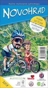 Ručne maľovaná cyklomapa Novohrad - autor neuvedený 1