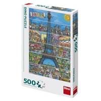 Puzzle 500 Eiffelova věž kreslená - autor neuvedený 1