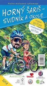 Ručne maľovaná cyklomapa Horný Šariš - Svidník a okolie - autor neuvedený