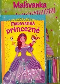 Komplet Princezné (2 maľovanky+2 aktivity zošity + farebné ceruzky) - autor neuvedený