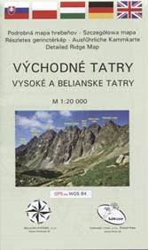 Východné Tatry - Vysoké a Belianske Tatry (mapa) - kolektiv 1