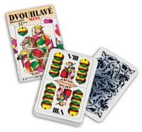 Dvojhlavé hracie karty mini 32 listov / Dvouhlavé hrací karty mini 32 listů - autor neuvedený