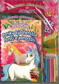 Komplet Poníky (2 maľovanky+2 aktivity zošity + farebné ceruzky) - autor neuvedený