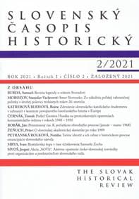 Slovenský časopis historický 2/2021 - Kolektív autorov 1