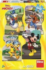 Puzzle 4x54 Mickey ve městě - autor neuvedený