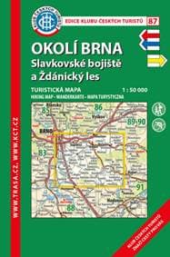 KČT 87 Okolí Brna, Slavkovské bojiště a Ždánický les 1:50 000 - autor neuvedený